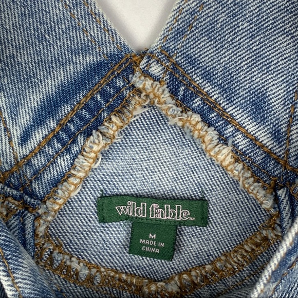 Wild Fable Distressed Hi-Rise Denim Jean Overalls - Picture 8 of 8